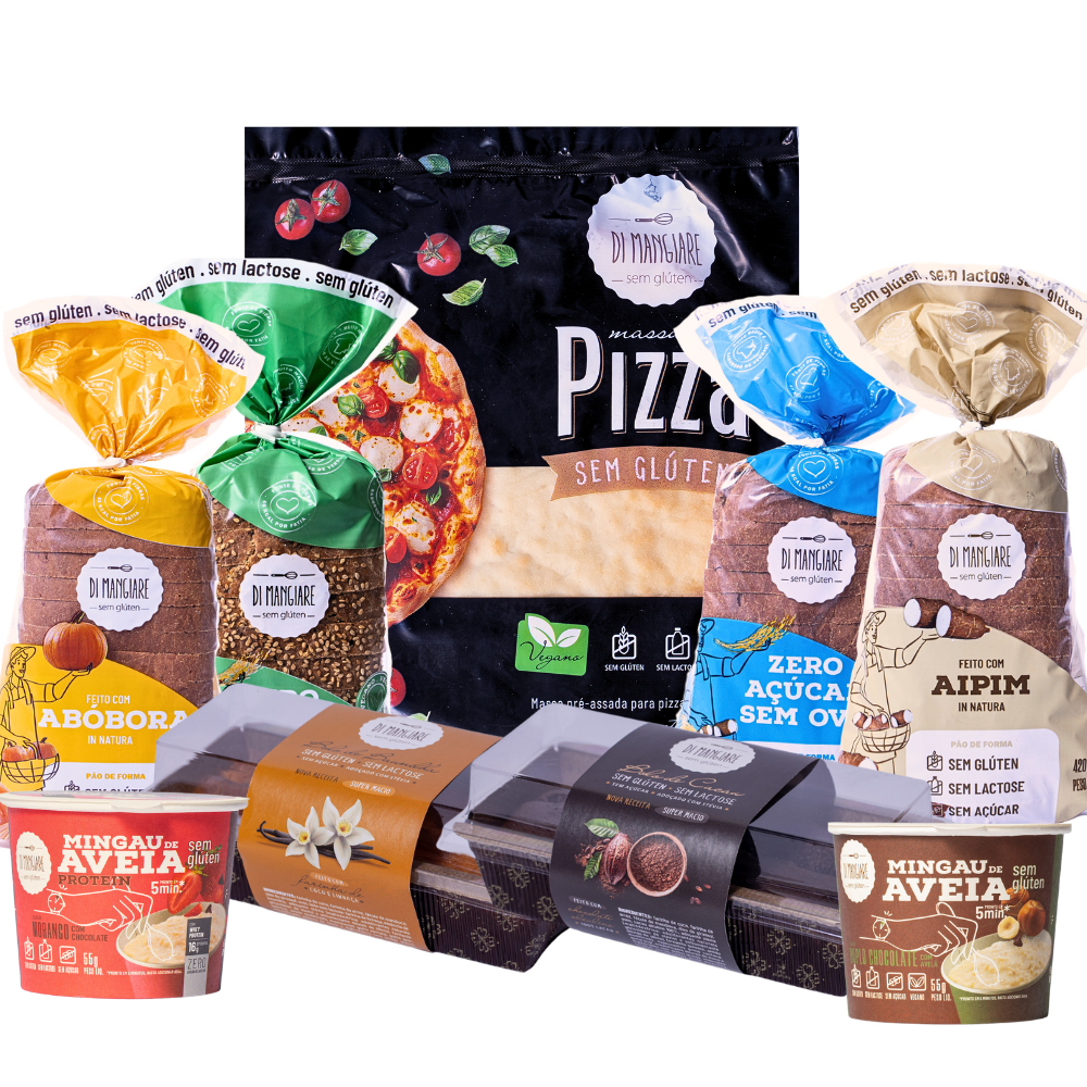 Box 9 Produtos Zero Açúcar sem glúten e sem lactose - Di Mangiare