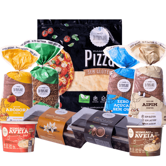 Box com 9 produtos zero açúcar, sem glúten e sem lactose Di Mangiare