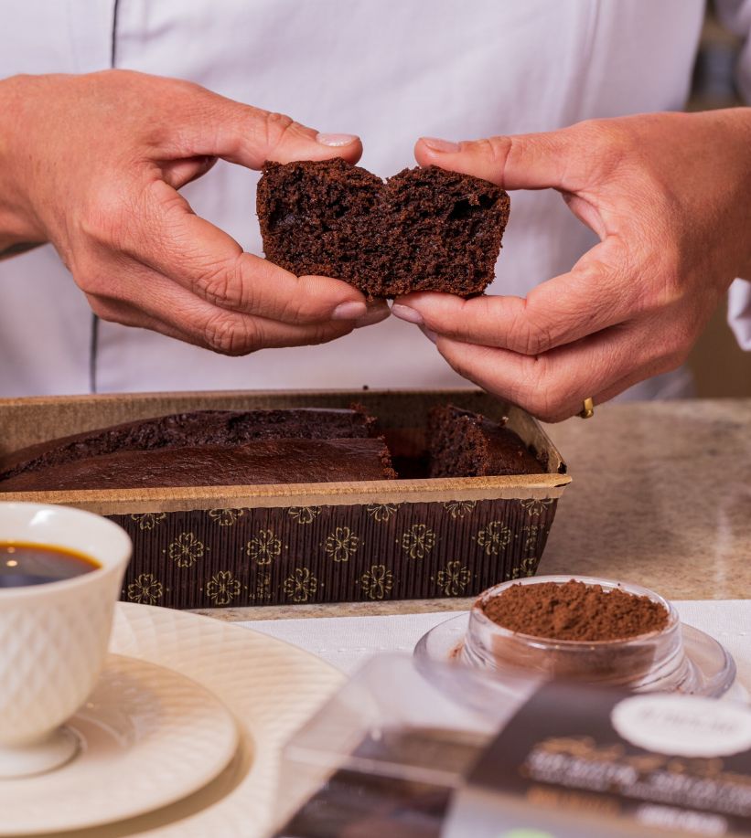 Bolo de Cacau zero açúcar sem glúten - Di Mangiare