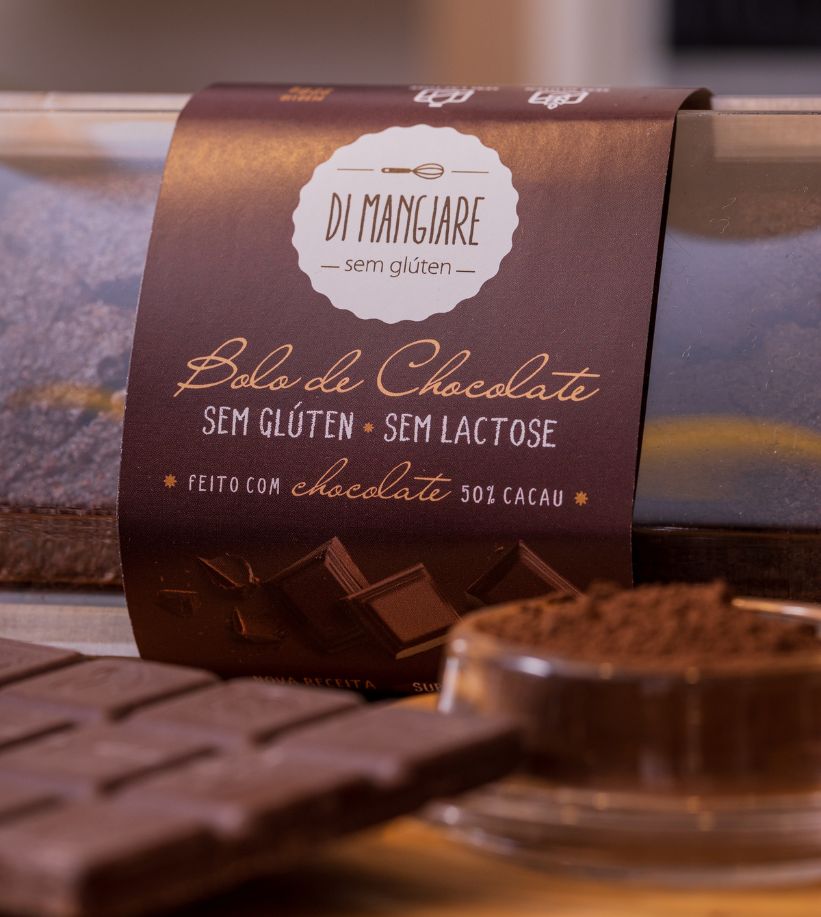 Bolo de Chocolate sem glúten e sem leite - Di Mangiare
