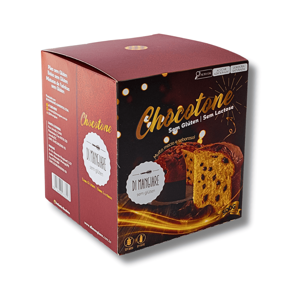 Chocotone sem glúten e sem leite Di Mangiare, 500 g