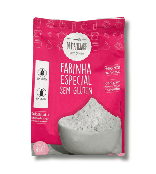 Farinha sem glúten Especial, sem leite, sem lactose e sem açúcar Di Mangiare, 450 g