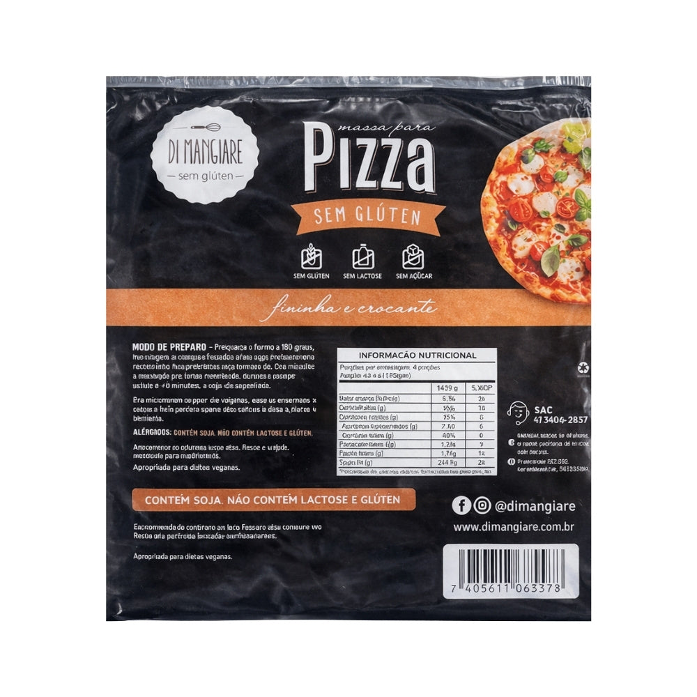 Massa para Pizza sem glúten e vegana - Di Mangiare