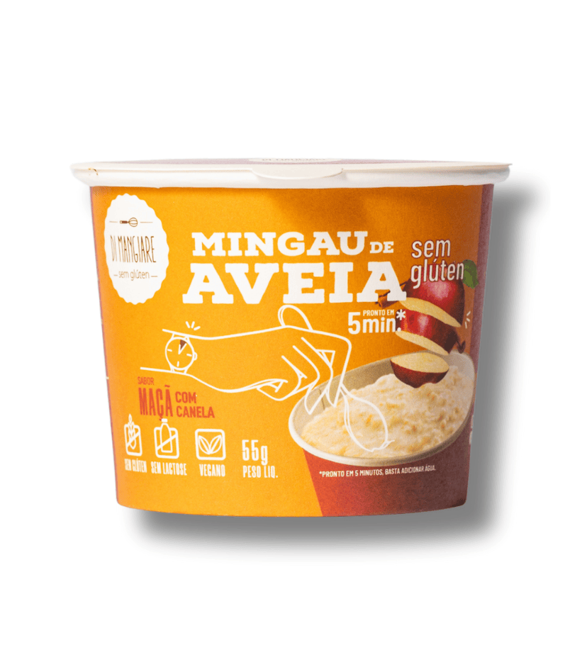 Mingau de Aveia Maçã com Canela sem glúten - Di Mangiare