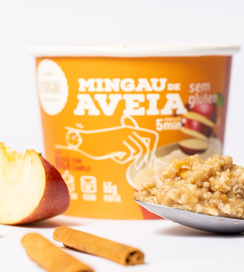 Mingau de Aveia Maçã com Canela sem glúten - Di Mangiare