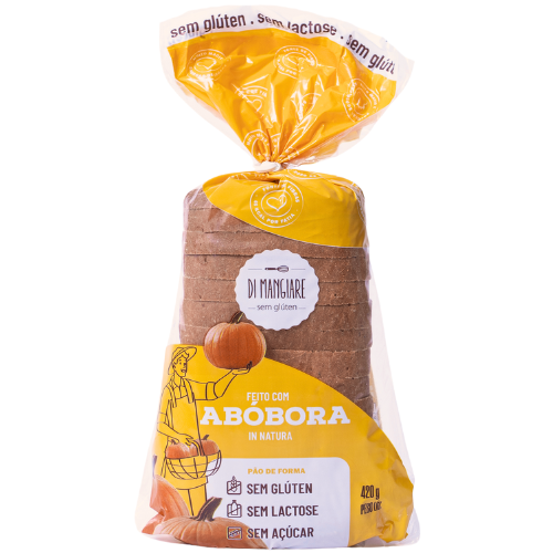 Pão de Abóbora zero açúcar sem glúten - Di Mangiare