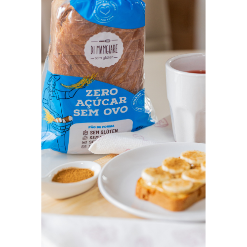 Pão Vegano Zero Açúcar sem glúten - Di Mangiare