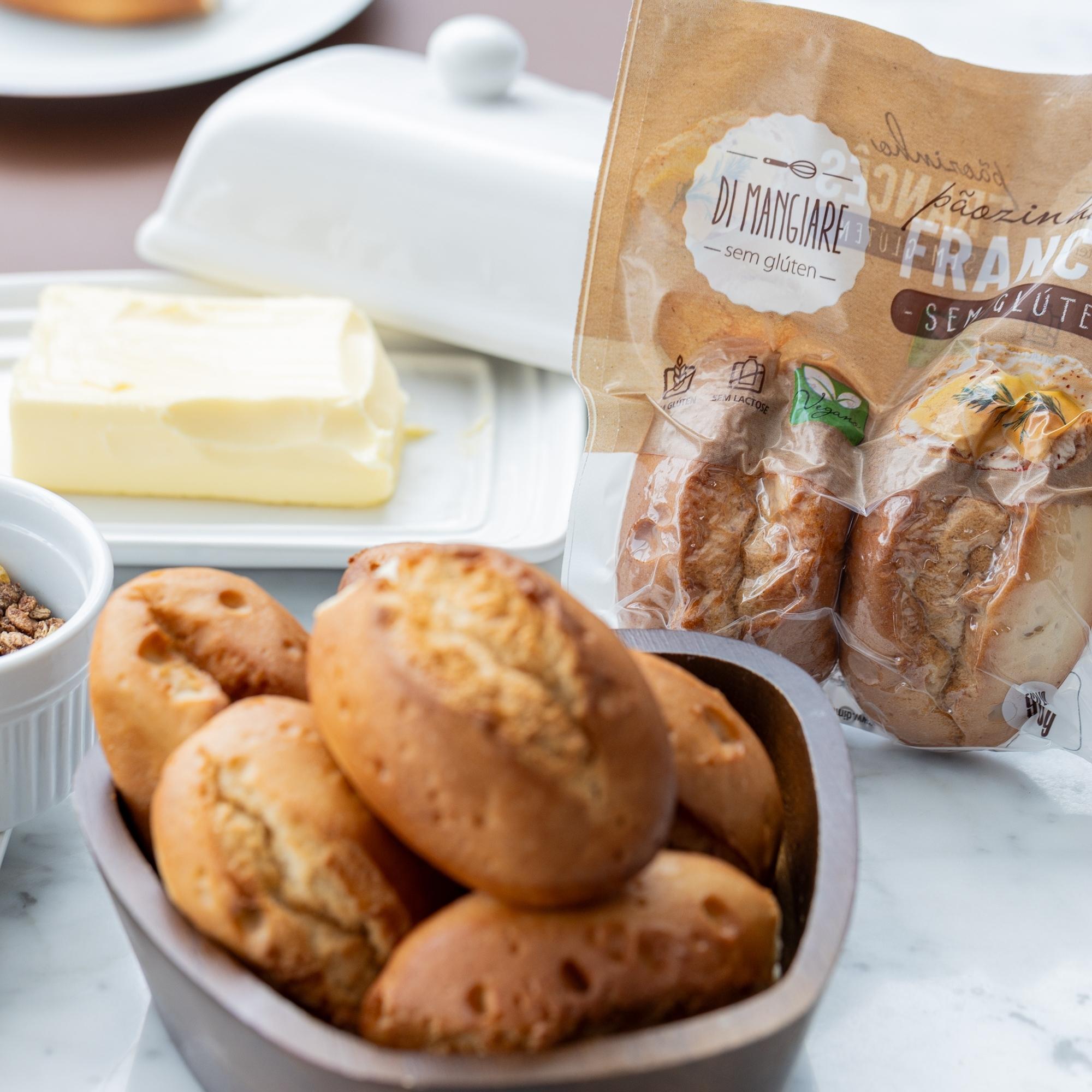 Pãozinho francês sem glúten, sem leite e vegano - Di Mangiare